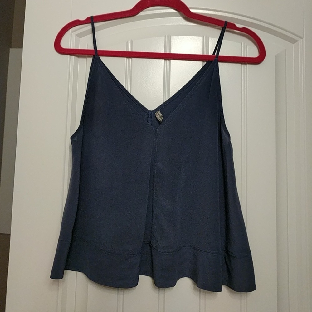 FREE PEOPLE periwinkle/dusty purple blue top